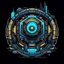 Placeholder: cyberpunk retro futuristic constriction sight for comics