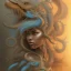 Placeholder: sango fantasy, fantasy magic, intricate, sharp focus, illustration, highly detailed, digital painting, concept art, matte, artgerm and paul lewin and kehinde wiley, masterpiece silver dragon head golden African nice breast Afo woman turquoise waves