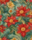 Placeholder: red, green and gold flower van Gough water color