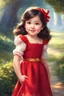 Placeholder: a painting of a little girl in a red dress, realistic cute girl painting, photorealistic disney, disney artist, adorable digital painting, beautiful character painting, portrait of snow white, disney art, disney character, disney render, cute cartoon character, portrait anime girl, young girl, cute young girl, disney art style, photorealistic anime girl render, cgsociety 9