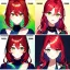 Placeholder: Clear focus, 8k, cat girl, high quality, detailed, red hair, green eyes, beautiful lighting, vibrant colors, cat pose