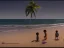 Placeholder: children playing on the Indian beach capture them against the sun and make an art silhouette, hyper details, real sharp, 8k, well detailed