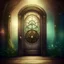 Placeholder: background fantasy avec une porte magique