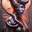 Placeholder: sango fantasy, fantasy magic, intricate, sharp focus, illustration, highly detailed, digital painting, concept art, matte, artgerm and paul lewin and kehinde wiley, masterpiece snake head sexy lady body