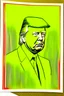 Placeholder: president donald trump in style of shepard fairy obama poster style gold colour stencil with american flag