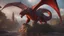 Placeholder: Morgan, the red dragon plotting her evil deeds. huge wings. detailed matte painting, deep color, fantastical, intricate detail, splash screen, complementary colors, fantasy concept art, 8k resolution trending on Artstation Unreal Engine 5