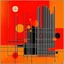 Placeholder: temperture warming chart conspiracies, abstract art, offset pinpoint clusters, by Victor Pasmore and Gabriel Pacheco, silkscreened mind-bending art, asymmetric, cigarette burns, violent orange and black color scheme, orange hues background