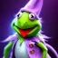 Placeholder: romantic fantasy spray painting, kermit the frog