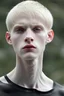 Placeholder: pale skin tone, black hair in a longish bowl cut with whisps in front of his ears, face is thin with high cheekbones and deep blue eyes. lean build that suggests he doesn't engage in a lot of physical activity. He is of average attractiveness with a boyish face.