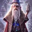 Placeholder: Portrait of a 90 year old warlock like Albus Dumbledore, Gandalf, Merlin, Sherlock Holmes and Mary Poppins by Jim Kay