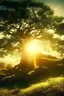 Placeholder: Extremely detailed image of Beautiful Landscape, Giant Tree, Bright Sun