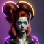 Placeholder: Pretty cyber woman, punk red hair, sci-fi, rounded face, black, gold, brown, geisha style, simetric, neon style, a lot of led lights, fog, rain, leather coat, vibrant color, highly detailed, art stations, concept art, smooth, unreal engine 5, god rays, ray tracing, RTX, lumen lighting, ultra detail, volumetric lighting, 3d, finely drawn, high definition, high resolution.