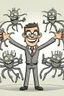 Placeholder: a happy boss with 8 arms and 4 eyes