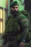 Placeholder: photorealistic male bearded handsome soldier, hyperdetailed painting, luminism, Bar lighting, complex, dark green miltary, 4k resolution concept art, Artgerm, WLOP, Alphonse Mucha, 3d render, octane render, intricately detailed, cinematic, awesome full color, hand drawn, dark, gritty, cinematic, buckeye burl