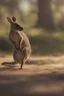 Placeholder: wallaby training spear throwing, bokeh like f/0.8, tilt-shift lens 8k, high detail, smooth render, down-light, unreal engine, prize winning