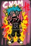 Placeholder: jam cartoon character cypher punk japanese style in the style of warhol
