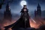 Placeholder: the mystical vampire huntress adopts a powerful posture, her form shrouded in mystery as she stands against her foes. With an over-the-shoulder view, her bespoke warrior ensemble decorated with onyx tracery and darkness symbols shimmers under starlight, throwing spectral forms across the landscape. In this imposing Victory Position, she reveals her commanding nature through her midnight warrior garb and bearing, embodying her might and self-assurance in instances of crisis.