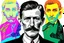 Placeholder: Nikola Tesla in the style of warhol