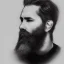 Placeholder: moody tiny charcoal side profile portrait of a bearded man, smudged charcoal, side on profile, charcoal portrait, artistic black and white profile portrait, delicate, highly detailed, chiaroscuro, beautiful composition, delicate arrangement, aesthetic, soft lighting, tender