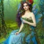 Placeholder: a closeup of a fairy wearing a dress of vines and flowers sitting near a cerulean reflective lake, artwork, Flickr, 8 k, detailed matte, fine-detailed, high-quality, in the style of George Grie, Anne Dittman, Anne Stokes, Lisa Parker, Selina French, alphonse mucha