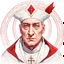 Placeholder: Man, cardinal, face portrait, red collar, religious, red biretta, game avatar, portrait, illustration