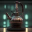 Placeholder: realistic photo, futuristic hookah kettle,good lighting, cyberpunk style, 3d