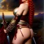 Placeholder: portrait 'beautiful Sexy busty Redhead Sif',Braids,horned helmet, celtic tattoed,painting by gaston bussiere, greg rutkowski, yoji shinkawa, yoshitaka amano, tsutomu nihei, donato giancola, tim hildebrandt, oil on canvas, cinematic composition, extreme detail,fit full head inside picture,32k