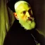 Placeholder: Priest, portrait, painted bye John Singer Sargent, painterly, highly detailed, close up