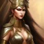 Placeholder: arab female warrior sexy big cleavage dark eyes ornate metal armour silks