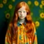 Placeholder: pretty girl, age 10, ginger hair, colourful, gentle, full-body