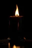 Placeholder: light iellow , Upscale black candle, big fire . art hyper-detailed frontal view 4k maximal . alfa RBG