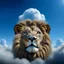 Placeholder: lion face in sky