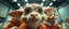 Placeholder: extreme close up on cheeky fluffy weasel goblin alien hockey fan news anchor elf family scumbag in the style of Escher and Giger and Fallout 4, pinhole cam, airbrush 3d rendering, on tv screen:A five-second cinematic single take in a clean industrial presentation hall.