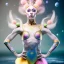 Placeholder: PHOTOREALISTIC PORTRAIT OF A GIRL of Cirque dU soleil, WALKING ON THE SHORE AT THE MOONLIGHT, AND EMBRACING PINK YELLOW PEONIES, VIVID colors: torquoise, pale salmon, persimmon, grey-green , pale lemon yellow, greenish gold, metallic bronze. ULTRA detailed; CORRECT anatomy, FACE and eyes, HIGH RESOLUTION AND DETAILS, HIGH DEFINITION, STYLE BY RAFFAELLO, MICHELANGELO, KAROL BAK, ANDY WARHOL, Anna Dittmann