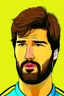 Placeholder: Alisson Becker Brazilian football player cartoon 2d