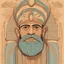 Placeholder: one figure representing man in Upper Egypt wearing robes and mustaches in pastel vector and cartoon images , font of face