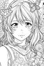 Placeholder: Create several types of coloring pages for me, sized 8.5 x 11 inches, under the theme of manga anime.