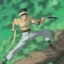 Placeholder: zoro, green, chainsawman, animestyle, denji, three chainsaw style