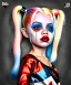 Placeholder: Harley quinn toddler, full body, soft skin, dramatic lighting, hyper realistic