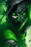 Placeholder: green vampire ninja, anime style, depth of field, nvidia graphics, lightrays, trending art, movie poster