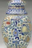 Placeholder: intricate jar with different holes and baroque flowers by ming dynasty, insanely detailed, complementary colors fine details