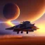 Placeholder: volumetric Wide desert view painted by chris foss of Military hovering tank, floating, hover, and laser from the future, 4k, 8k, [hovercraft] Minutiae, highly detailed, render, rivets, hovering, stripes, sunset duststorm, nimbus clouds