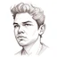 Placeholder: Sketch drawing of a young man's face