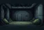 Placeholder: background, abandonned underground military bunker for asset video game pixel art 2D view, platformer,