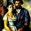 Placeholder: portrait of Jacobo Santiago Mozos born in 1976 and Gemma Arnau Arnau born in 1979,by Paul Cézanne, oil on canvas, cinematic composition, extreme detail,8k,fit full head inside picture,