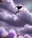 Placeholder: Ultra realistic speed clouds sky scene, wide angle view, sweet men falling down, many Childs, feather color clothing, free jumping flying, many trinkets, hair monster, many jelly beans, balls, color smoke, smile, happy, circus style, extreme, wind, clouds sea, 20,000 feet altitude, stratosphere, soft color, highly detailed, unreal engine 5, ray tracing, RTX, lumen lighting, ultra detail, volumetric lighting, 3d, finely drawn, high definition, high resolution.