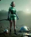 Placeholder: Ultra Realistic retro sci-fi 1960 scene, waist up view portrait, blonde woman, sweet young Marilyn Monroe face, perfect iris, tight latex coat, Strange planet background, Retro sci-fi style latex helmet, fog, rain, soft color, highly detailed, unreal engine 5, ray tracing, RTX, lumen lighting, ultra detail, volumetric lighting, 3d, finely drawn, high definition, high resolution.