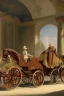 Placeholder: Fiacre landauer carriage with two horses in Vienna