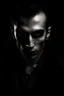 Placeholder: vampire man dark faceat night