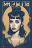 Placeholder: poster in two gradually, a Singer Danish MØ face illustration by <Yoji Shinkawa> and a Singer Melanie Martinez face illustration by <John Kenn Mortensen>, darkblue and gold tones,